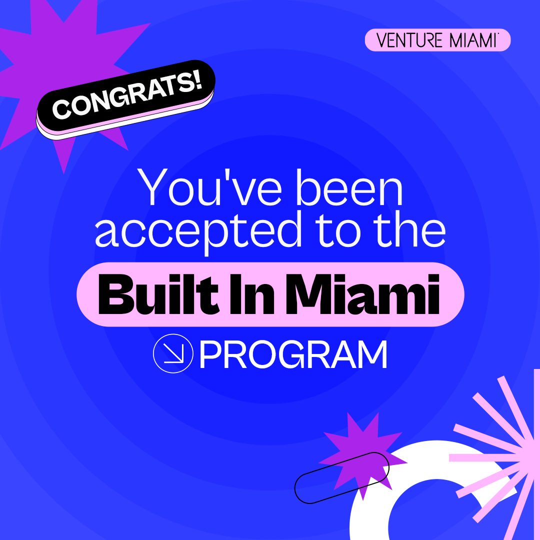 We are excited to be accepted as one of the startups accepted into the #BuiltinMiami “Zero to One Startup Sprint” with @VentureMiami 
This is one of the many exciting steps for connecting online friends in Real Life over Dinner!