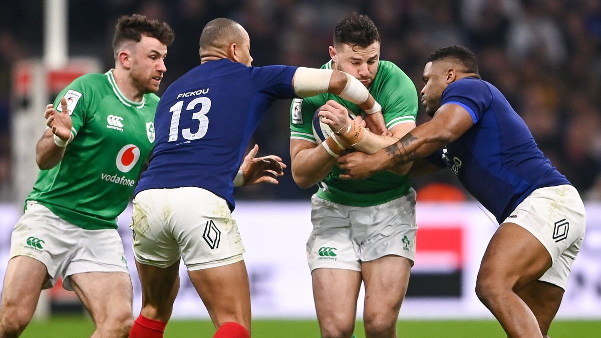 RTEsport's tweet photo. 22' France 0-10 Ireland      
Opportunity squandered for Ireland - Van der Flier is held up right on the line.  
📻 Live radio commentary: https://t.co/3DckWGgO5X 
💻 Live updates: https://t.co/J9nELPigNT………… #RTErugby https://t.co/VpTZnMMymJ