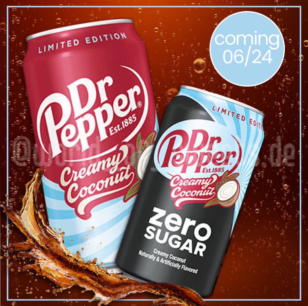 also liebe <a href="/DrPepperDE/">Dr Pepper DE🍍🍓</a>, bei Ananas sagt ihr euch das ist eine Grenze die wir nicht überschreiten, aber bei Kokosnuss denkt ihr euch, juhu Geil?! 🤔
Wie wäre es dann mit einer Ananas Kokos Edition? ❤️