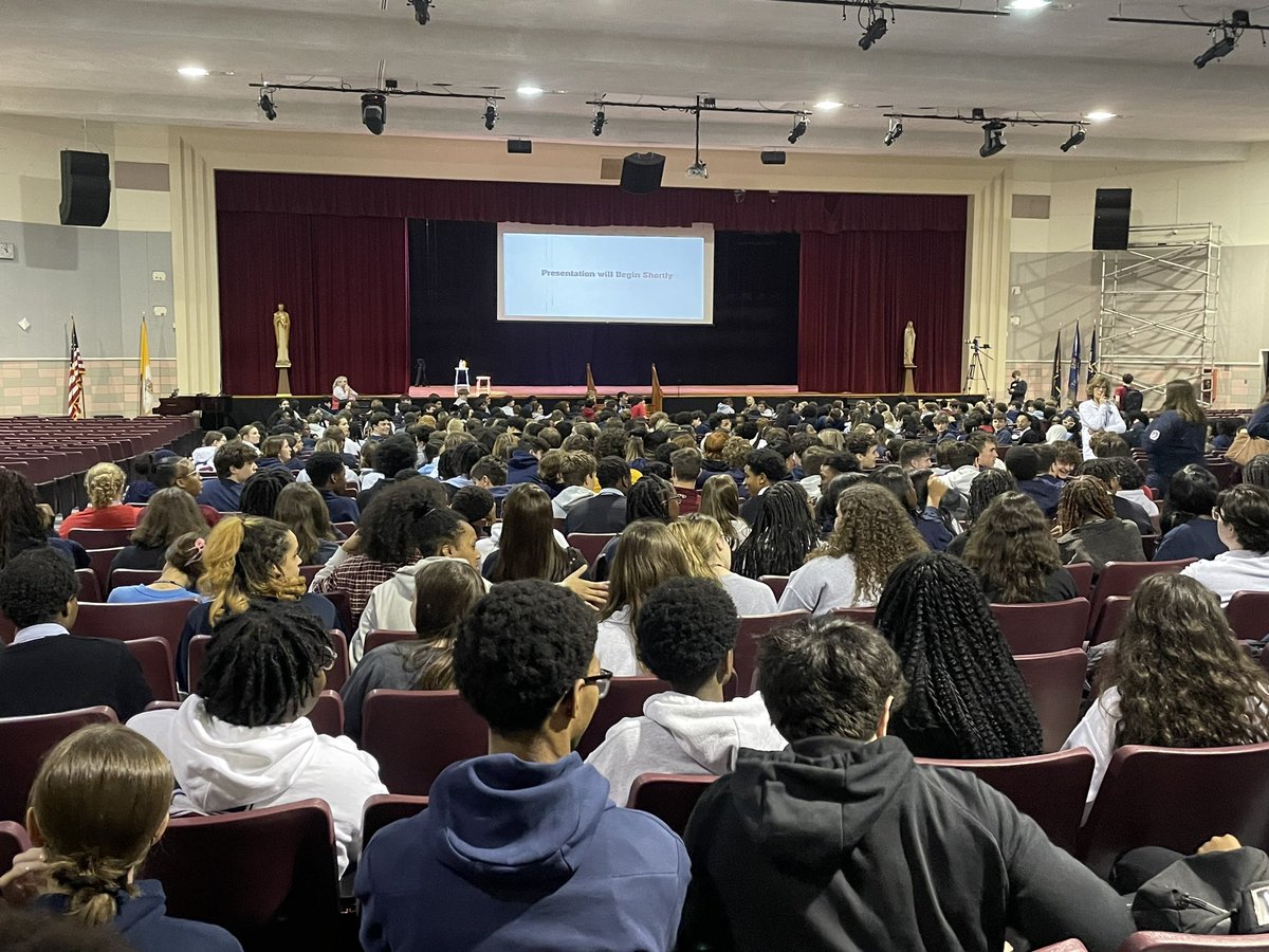 bctesche's tweet photo. Dr BROOKE on the move…Cardinal O’Hara Catholic HS integrated Faith, Fun &amp; Philly tradition in community w/ ‘The Philly Sports Guy’ talking about how to ‘Live your Passion’ &amp; strengthen your relationship with Jesus #MissionaryDisciple #CSW2024 @AOPS_Schools @CatholicPhilly https://t.co/cnNu92UHDj
