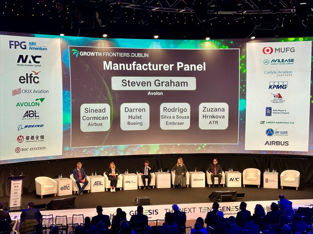 _ArjanMeijer's tweet photo. This week at Growth Frontiers in Dublin, we delved into key topics shaping the future of aviation, and despite challenges, we see more positive signs of growth in air traffic. Our focus on efficient, sustainable aircraft, like our #E2s, aligns with current industry dynamics.
@eAviationNews #Embraer #WeAreEmbraer #AirlineEconomics @embraer