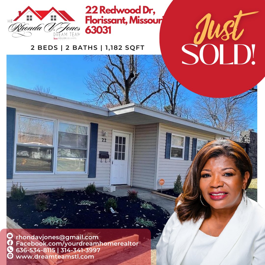rvj314's tweet photo. Thrilled to announce the sale of 22 Redwood Dr, Florissant, Missouri 63031! 

Join us in congratulating the new homeowners and wishing them many wonderful memories in their new home! 🎉 

For more information on available properties or to list your home, contact us today. https://t.co/wLBtpc70fP