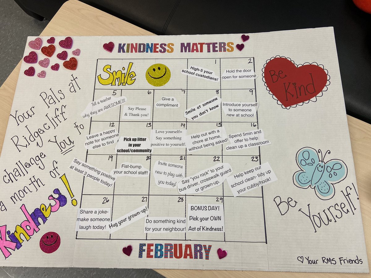 Time for our annual tradition! February Kindness challenge for our pals <a href="/bltsenior/">bltsenior</a> from @RmsMiddle
