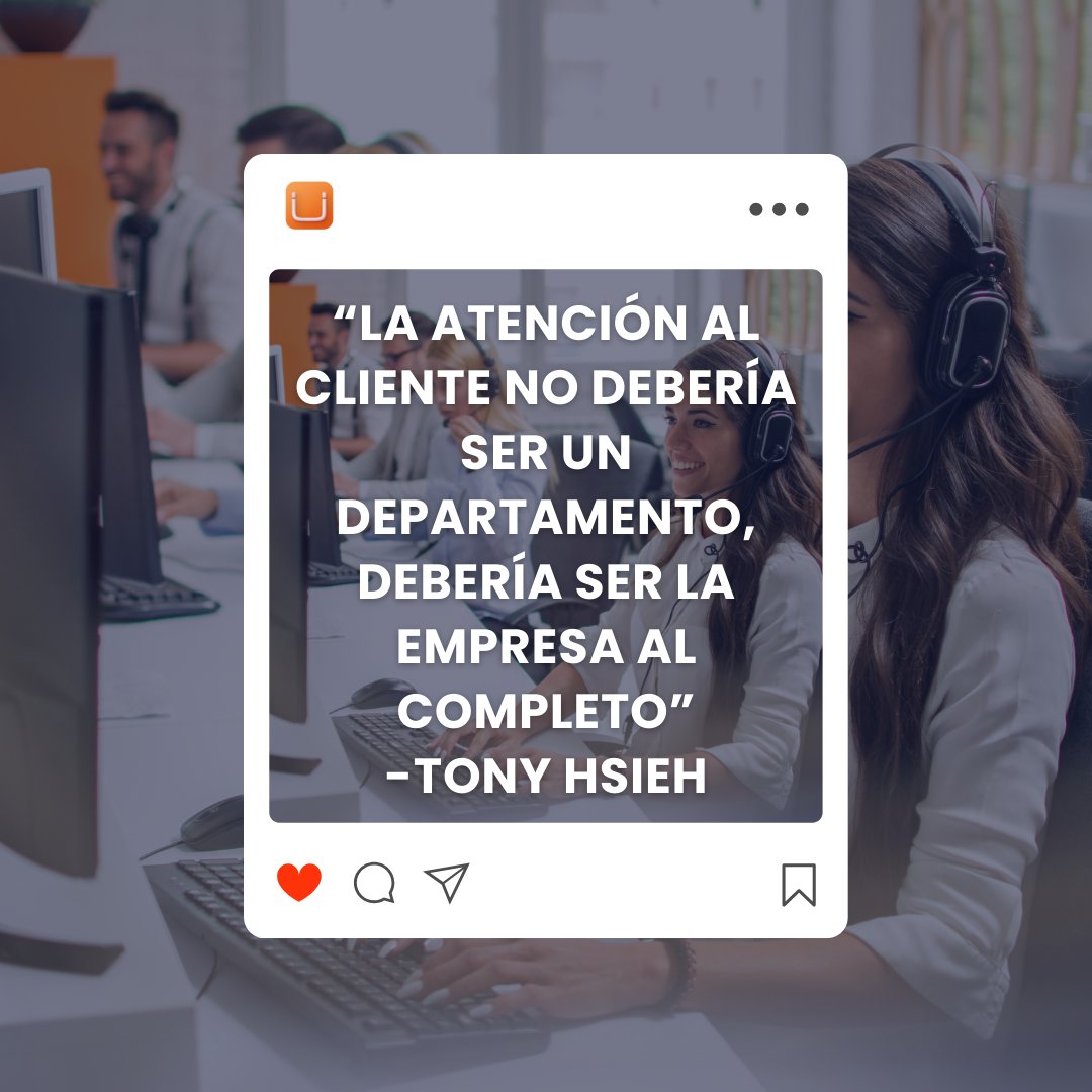 "La atención al cliente no debería ser un departamento, debería ser la empresa al completo." -Tony Hsieh

¿Cómo hacéis vosotros la atención al cliente?

Aquí os dejamos unos consejos: ublux.es/guia-de-atenci…