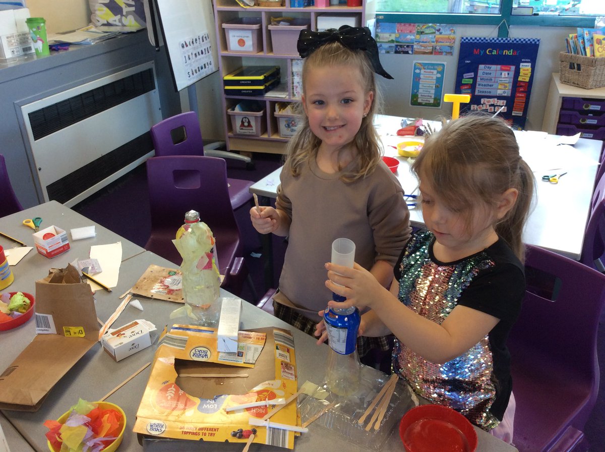 LauraShore6's tweet photo. In Health and Wellbeing today the children have really enjoyed getting creative, making things out of junk modelling and exploring the classroom. #joeyseyfs #joeyshealthandwellbeing @stjs_staveley https://t.co/CKz9lBEsUx
