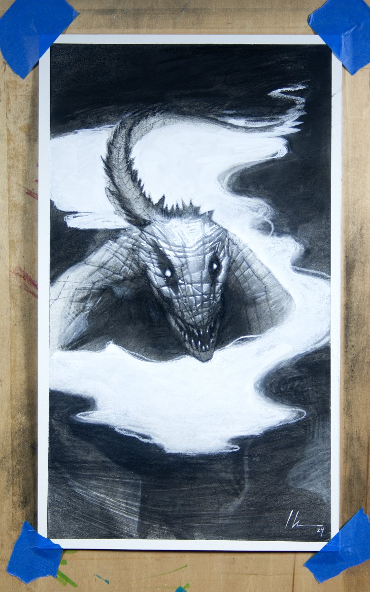 JeremyWilsonArt's tweet image. Killer Croc
sketch, 10" x 17", Charcoal, Chalk, White Ink on Illustration Board.
Original drawing available via PM.
#Killercroc