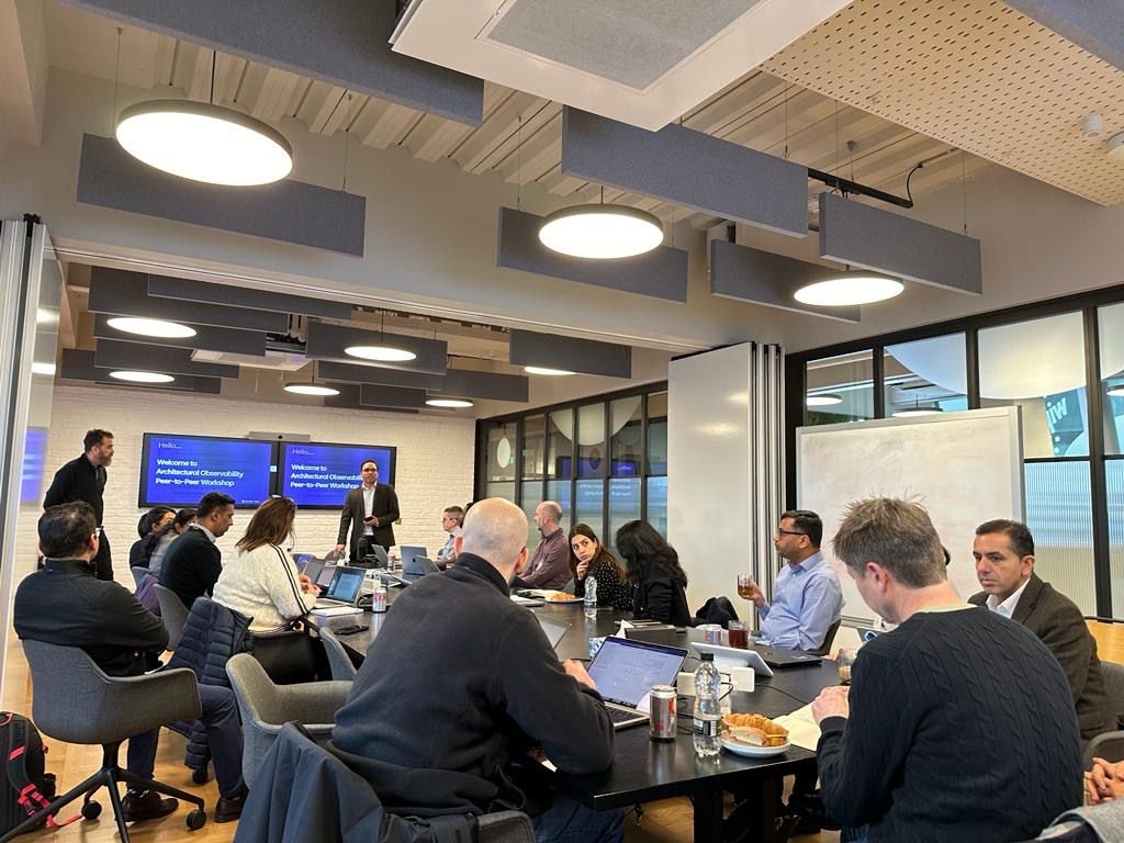 v_function's tweet image. A look into the Architectural Observability Peer-to-Peer Workshop we co-hosted last week with our partner, @Wipro at their London office!

#architecturalobservability