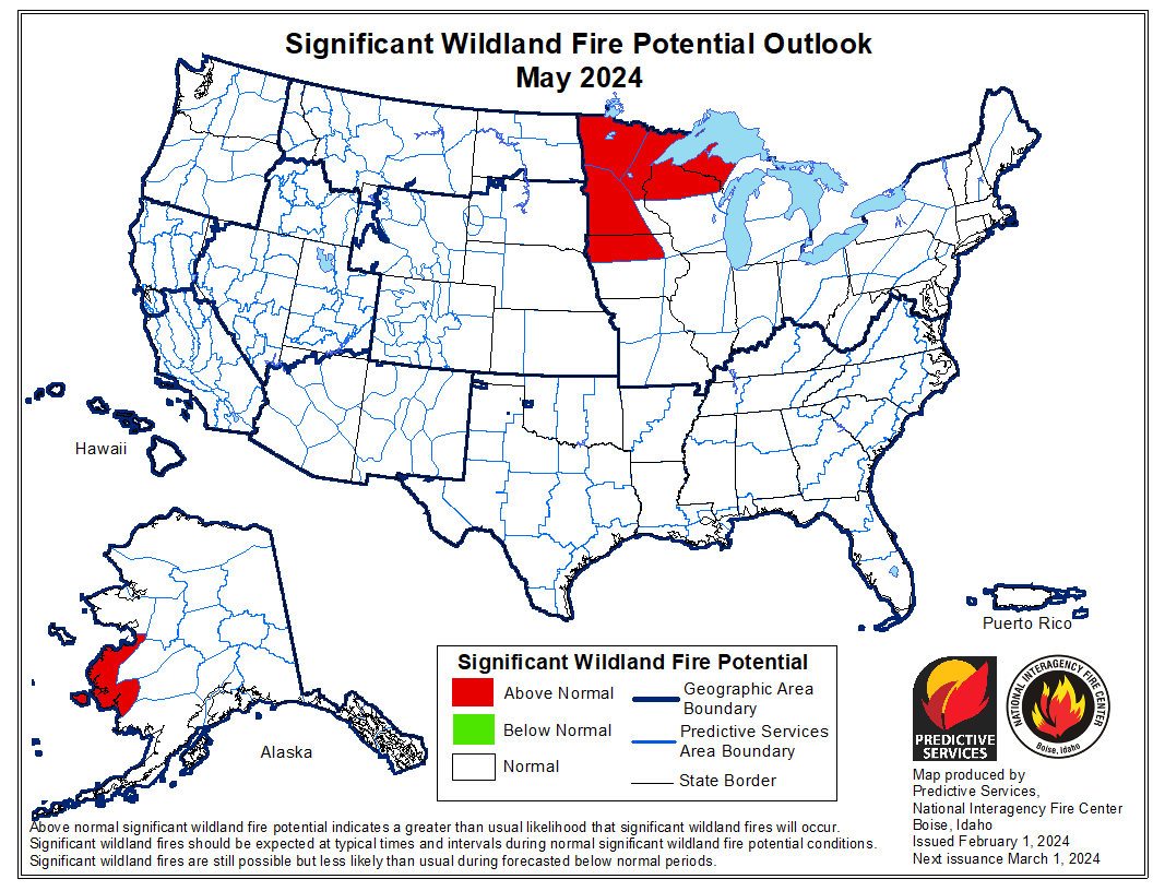 BLMFire's tweet image. As we head into February, here is the #WildlandFireOutlook for the next four months of #FireYear2024 --&amp;gt; nifc.gov/nicc/predictiv….

#PredictiveServices #WildfireWeatherAWARE @NIFC_Fire