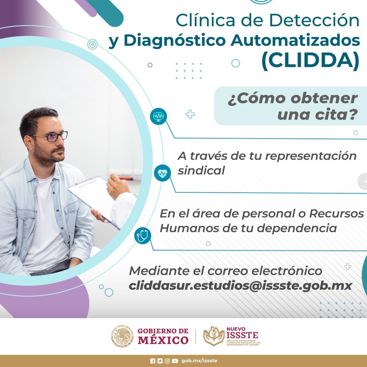 IsssteNuevoLeon's tweet image. Como 🙋‍♂️ #SoyHombreYMeCuido, solicitaré una #CitaMédica para realizarme un #ChequeoMédico en la #CLIDDA: 📷 📷goo.su/hZ8t #Salud #MesDeLaSaludDelHombre