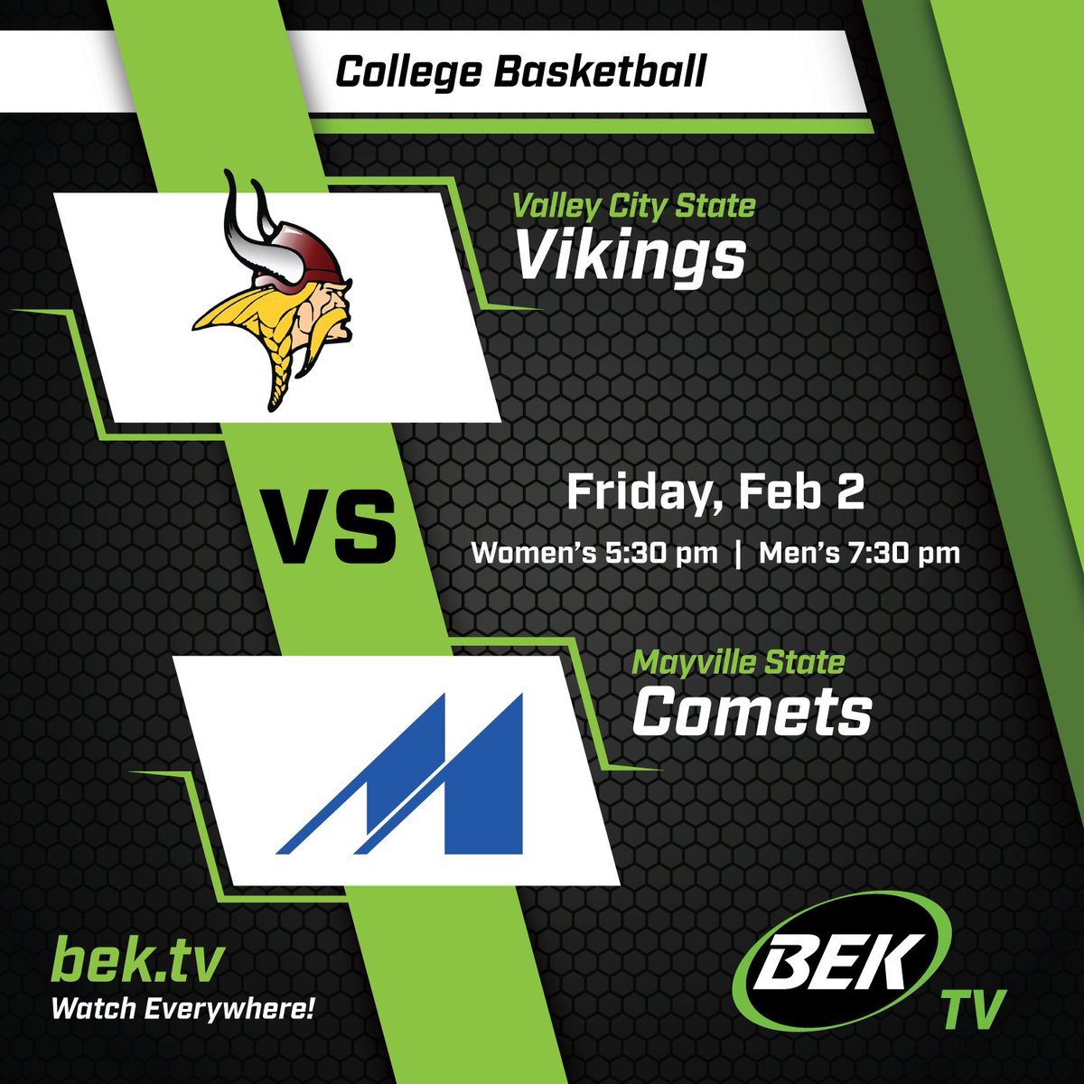 BEKSports's tweet photo. ππ Game Day Alert! ππ
Get ready for an electrifying evening of college basketball as Valley City State University goes head-to-head with Mayville State University! π
π
... https://t.co/YjkNBaLIZl
#CollegeBasketball #VCSUvsMSU #BEKTV #BEKBUZZ #BEKTV #BEKTV https://t.co/E64pjwe4Of
