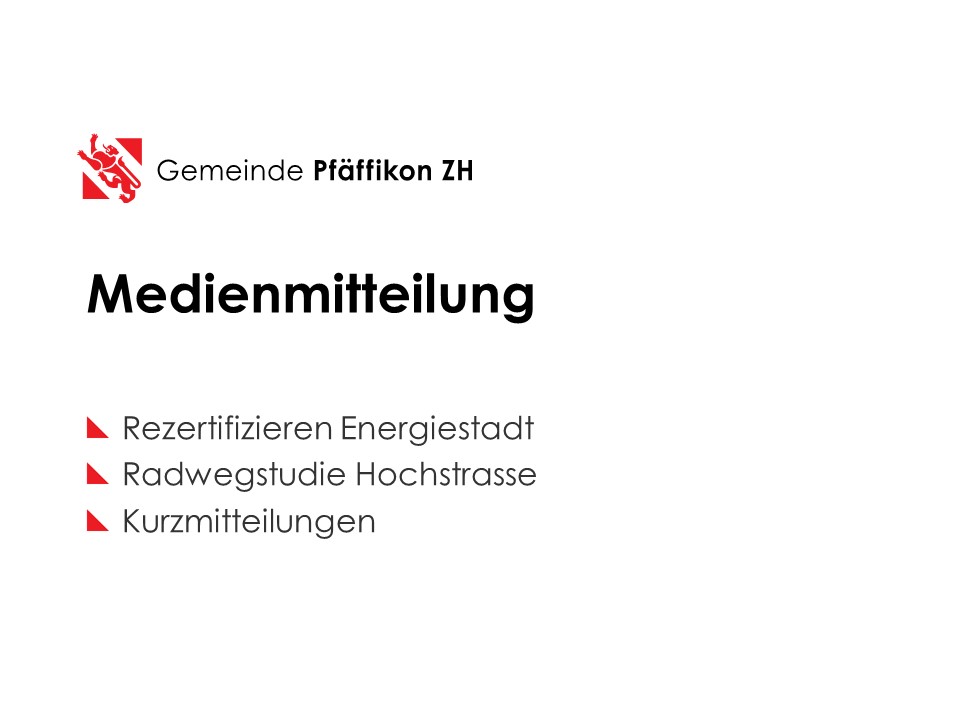 Medienmitteilung des Gemeinderats Pfäffikon ZH

Weitere Infos unter: pfaeffikon.ch/2024/02/02/rez…