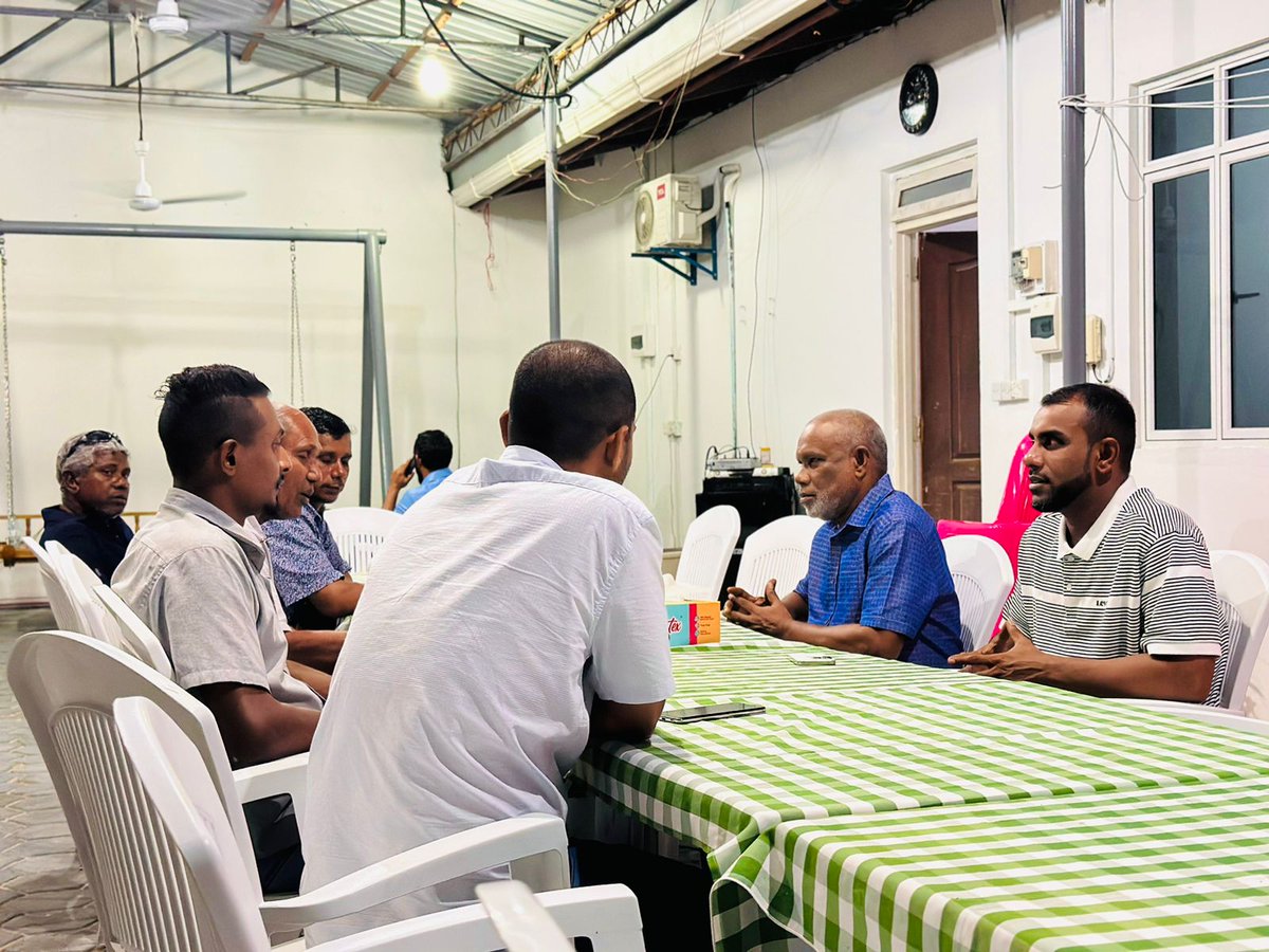Happening Now

Rayyithun Majlis2024 L.fonadhoo Dhaairaa ah PPM PNC ge faraathun vaadha kuravvaa candidate PNC ge Chairperson <a href="/Banafsaa/">Abdul Raheem Abdulla</a>  L.fonadhoo PPM PNC Team aa Badhdhalu kurehvun 

#Majlis2024 
#DhiveheengeRaajje