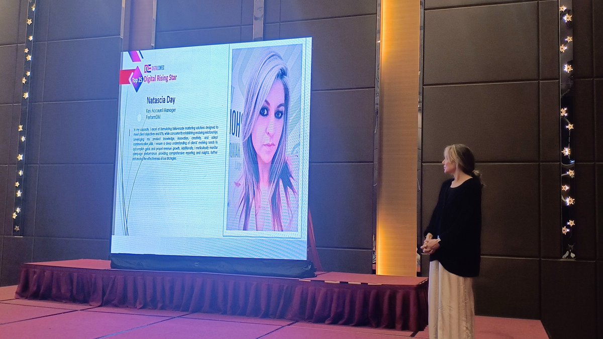 A big thank you to Natascia Day for their outstanding contributions and one of the winner for the category Top 25 Digital Rising Star. we are honored to have celebrated your achievements at DMAT Confex. 

#DMATConfex #DigitalConference #AdvertisingInnovation #ExpertSpeakers