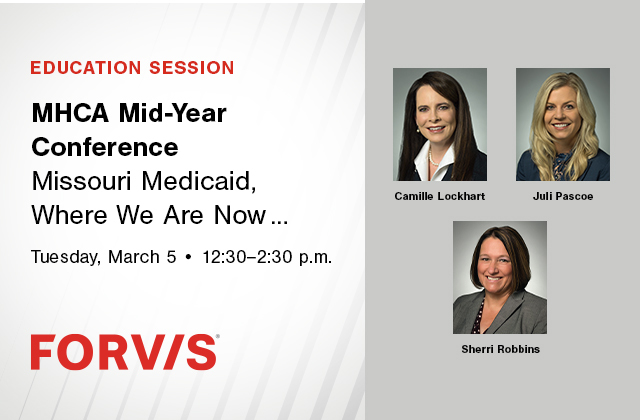 jessicalcullen's tweet photo. MHCA Mid-Year Conference will be here before we know it! Plan ahead to join Camille, Juli, and Sherri from @FORVIS as they discuss Case Mix and MDS at the Missouri Health Care Association's Mid-Year Conference! Learn more here: https://t.co/fKmiScRrKl https://t.co/VBcmPYPq2v