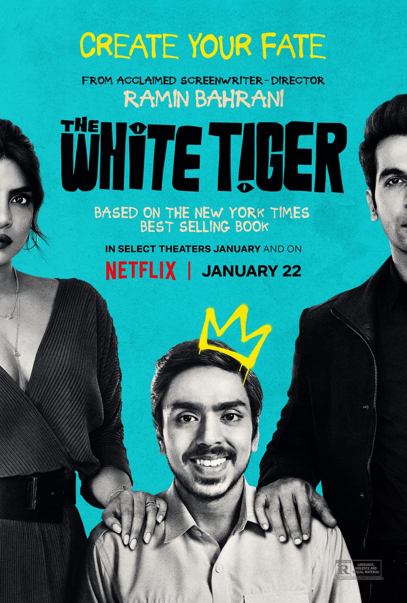 The White Tiger 🙌 @_GouravAdarsh @priyankachopra @RajkummarRao 
#TheWhiteTiger #AdarshGourav #PriyankaChopra #RajkummarRao #raminbahrani #oscars    #OscarNoms #Oscars2021 #academy #rvcjmovies