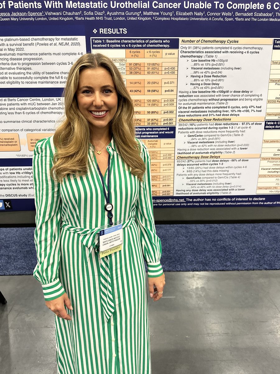 Barts Experimental Cancer Medicine Centre (@bartsecmc) on Twitter photo Dr Francesca Jackson-Spence presenting her work at ASCO #GU24 investigating baseline characteristics associated with ineligibility to receive avelumab maintenance therapy in frontline bladder cancer. <a href="/drfrankiejs/">drfrankiejs</a> <a href="/BartsECMC/">Barts Experimental Cancer Medicine Centre</a> Dr Francesca Jackson-Spence presenting her work at ASCO #GU24 investigating baseline characteristics associated with ineligibility to receive avelumab maintenance therapy in frontline bladder cancer. <a href="/drfrankiejs/">drfrankiejs</a> <a href="/BartsECMC/">Barts Experimental Cancer Medicine Centre</a>
