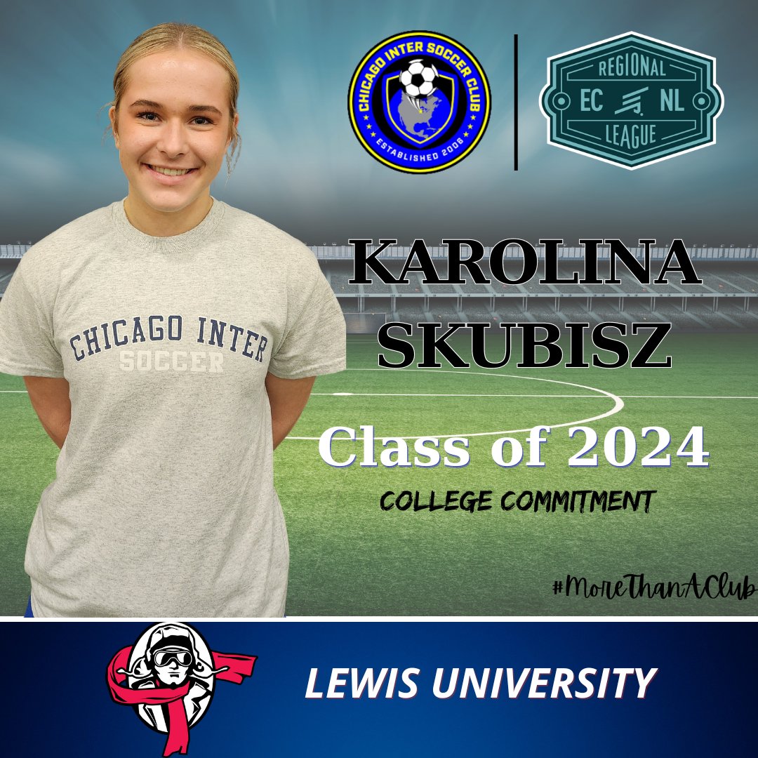 Congratulations to 06 girls member, Karolina Skubisz, on her recent commitment to Lewis University! We wish you the best of luck with the Flyers <a href="/LewisWSoccer/">Lewis Women's Soccer</a> <a href="/ECNLgirls/">ECNL Girls</a> #MoreThanAClub #LeadersPlayHere