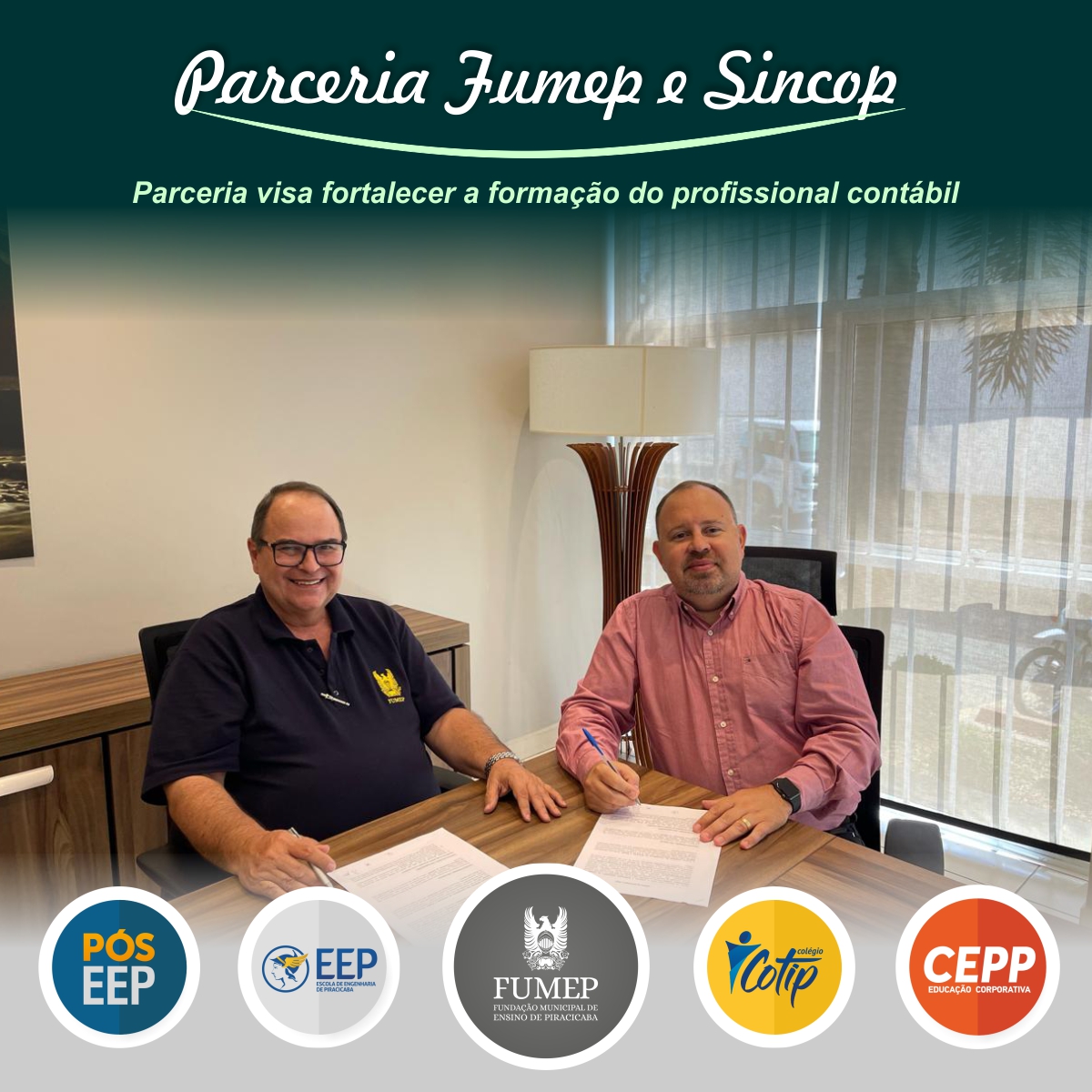 FUMEP's tweet photo. FUMEP E SINCOP CELEBRAM PARCERIA VISANDO FORTALECER A FORMAÇÃO DO PROFISSIONAL CONTÁBIL
.
Acesse: https://t.co/XrSMTOyu6G
.
#Fumep #Sincop #Contabilidade #Contabilista #CiênciasContábeis #Finanças #FinançaseControladoria #GestãoFinanceira #Formação #Profissional https://t.co/pzQpyIZYXC