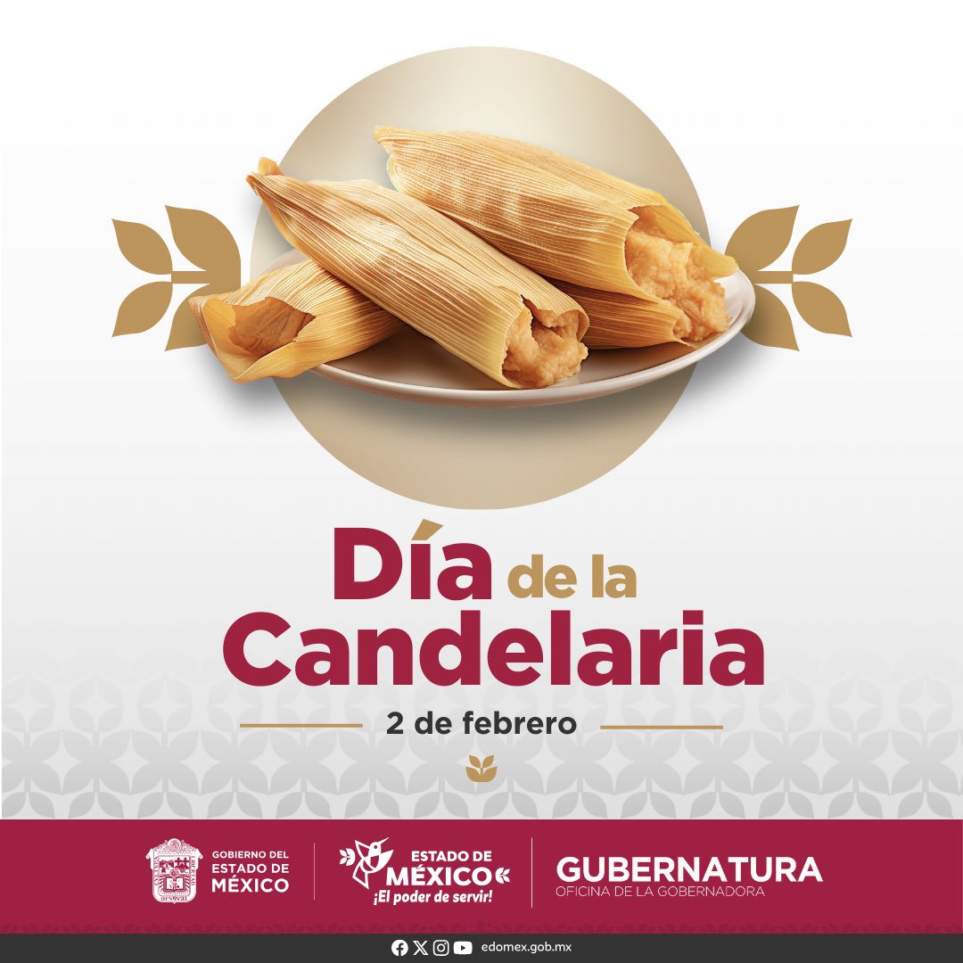 delfinagomeza's tweet photo. Hoy es #DíaDeLaCandelaria, día de comer tamales 🫔 y en el Estado de México lo celebramos con la Feria del Tamal y Carnaval 2024 que se realizará del 2 al 11 de febrero en #Ocoyoacac. Les comparto que mi tamal favorito es el de rajas. ¿Cuál es el tuyo?  

#ElPoderDeServir https://t.co/IsCi4kZQRj