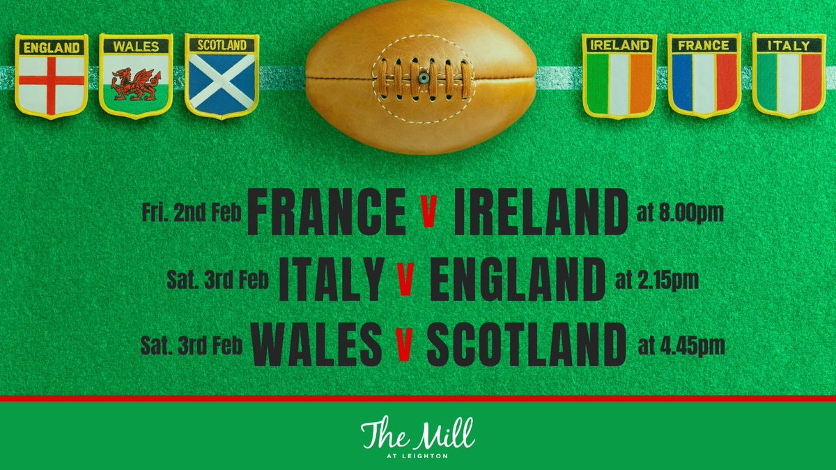 MillAtLeighton's tweet photo. 🏉 Kicking off the #SixNations, showing tonight at #TheMillAtLeighton, France V. Ireland in the bar from 8.00pm...
https://t.co/T9mEEqcWXT
#Pub #Bar #Beer #ShropshirePubs #ShropshireFoods #ShropshireRestaurants #GoodEats #RealAle #CountryPubs #MillAtLeighton #FavouriteLocal https://t.co/1J7JpEfhdE