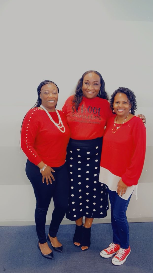 The Counseling Department Leadership is “REDdy” for National wear Red Day!! #Healthy❤️ #Caring❤️ #Counselor❤️ #HISD❤️ @GoRedForWomen @TeamHISD @HoustonISD