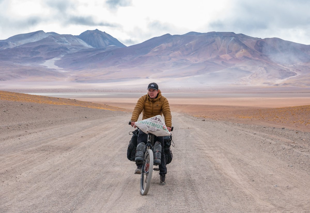 HuntingtonSC's tweet photo. Join Dimitri Poffé's journey against HD! After testing positive, he cycled 18,000 km from Mexico to Patagonia to raise awareness. Watch "The Present" at the Vancouver International Mountain Film Festival. Online Feb 23 - Mar 24 or in-person on Mar 3: https://t.co/9TN1XGvkag https://t.co/q030PlmUOy