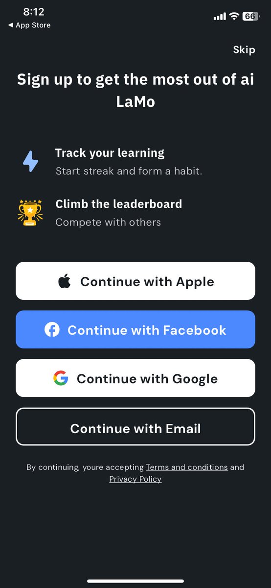 RandomiOSBugs's tweet image. .@ailamoapp .@renebystron
Crash with the ai LaMo iOS app.
randomipad.blogspot.com/2024/02/ai-lam…
Canceling out of the Google sign-in crashes the app
