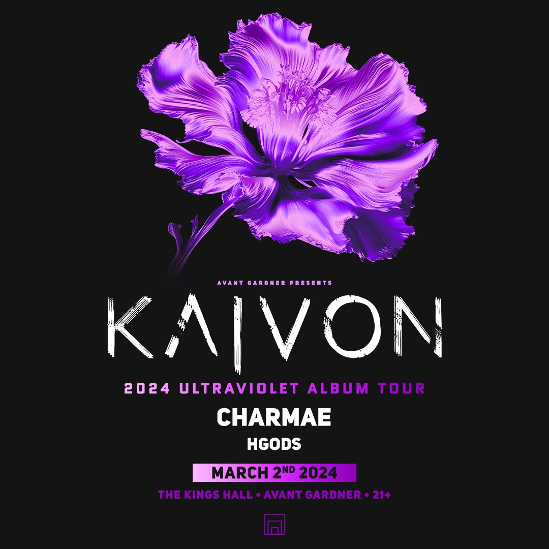 Next month Saturday March 2nd at @avantgbk in the Kings Hall @KAIVONOFFICIAL @CharmaeMusic @HGodsOfficial 21+ Tix :: link.dice.fm/q4abfa4b052d?d…