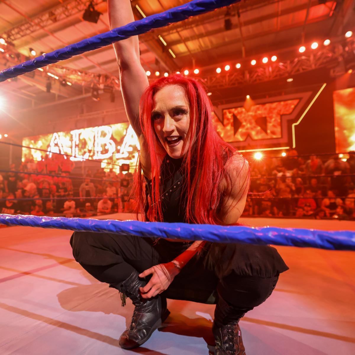 2KFUniverse's tweet photo. BREAKING: Reported by 2KF medical, during her and Tiffany Stratton's brawl last night, Alba Fyre suffered a grade 2 torn tricep. 

She is now slated to appear on RAW this Thursday to discuss her future. https://t.co/yVTDQ6uXAs