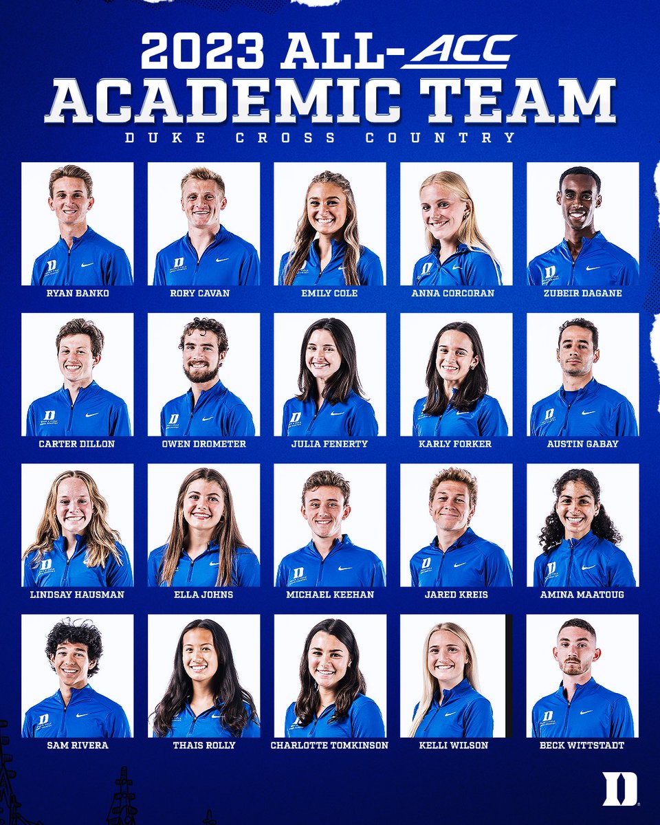 Congrats to our 2️⃣0️⃣ cross country athletes named to the All-ACC Academic Team!📚🕺💃