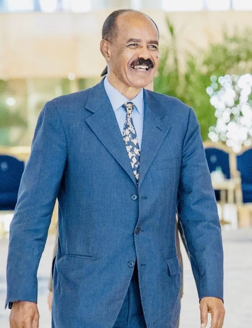 tykahsay's tweet photo. Today is President Isaias's birthday; let's wish him a happy birthday; most of us at age 17 worry more about body size, shape, weight or the girl we date and maybe dream of living a luxurious life. Yet, PIA, at the age of 17,  joined the EPLF and became president of the liberation at age 38, dedicating his entire life to making a ‘Free and United’ #Eritrea a reality, a masterminded individual, a genius politician who managed to defeat three powerful Ethiopian leaders and led to independence #Eritrea.

President Isaias still has the same personality; he never changes; he is the same down-the-earth guy, has no motor brigade, always sits next to the driver, no one facilitates anything for him and still eats what his wife cooks, and his daughter and son are trained in Sawa like everyone & still lived in the same small House over three decades. Most African leaders have stolen billions and sent their kids to the Western world to live like kings, but PIA lives with a $4000/month Nakfa (USD 266) salary. @PNetabay @GhideonMusa @hawelti @hadnetkeleta  @SheabiaForever @2bEritrean @Sharronyemane @DahlaKib

Happy birthday, Mr. President.