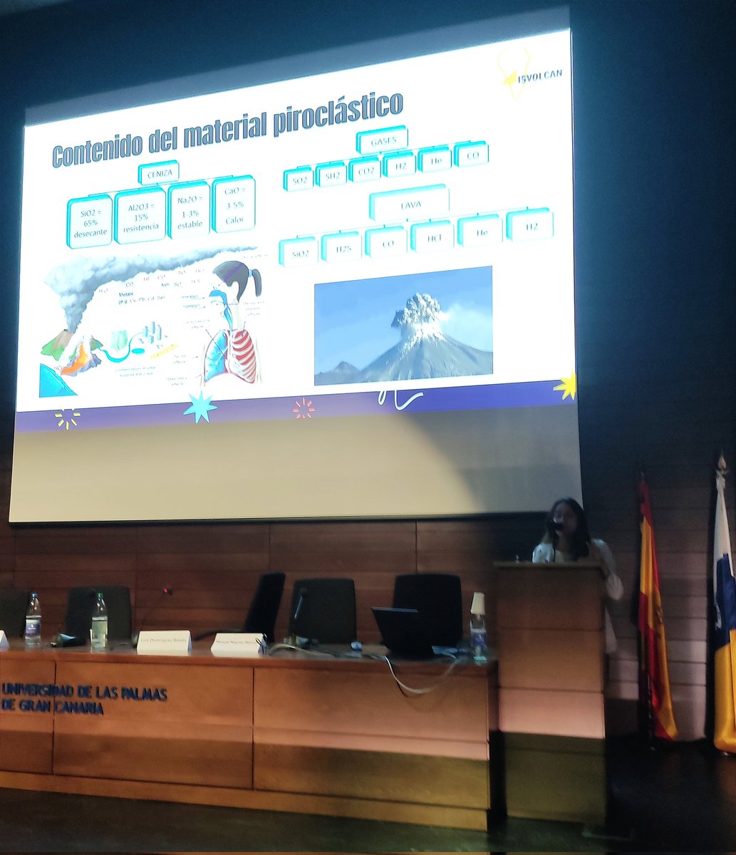 iUIBS_ULPGC's tweet photo. Continuamos con una interesantísima charla impartida por Katherine Lizeth Simbaña Rivera del GIR GIMAS del @iUIBS_ULPGC en la que nos está hablando sobre la "Biomonitorización de contaminantes inorgánicos en la isla de La Palma expuesta a la erupción del volcán Tajogaite👌🏽👏🏽👏🏽👏🏽 https://t.co/4MUq5Wwd56