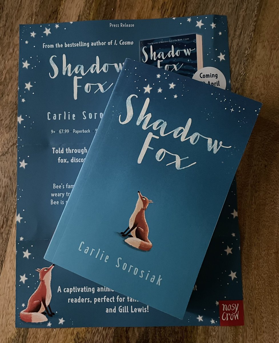 KevC46's tweet image. I adore @carliesorosiak’s brilliantly written books and am truly grateful to @thesianpages and the lovely team @NosyCrow for this stunning copy of her new book #ShadowFox Absolutely cannot wait to read this 😊📚🦊🎉