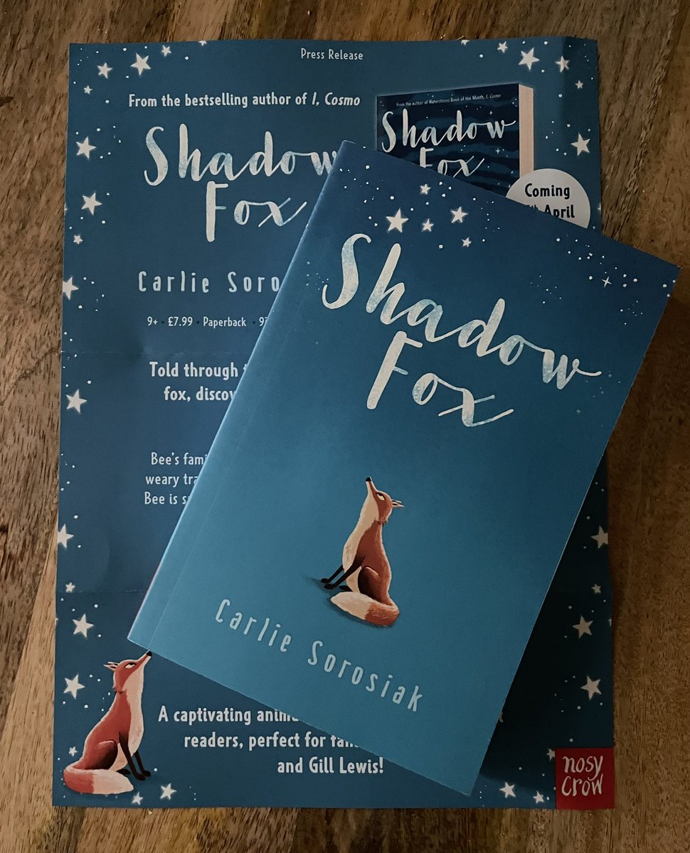 KevC46's tweet image. I adore @carliesorosiak’s brilliantly written books and am truly grateful to @thesianpages and the lovely team @NosyCrow for this stunning copy of her new book #ShadowFox Absolutely cannot wait to read this 😊📚🦊🎉