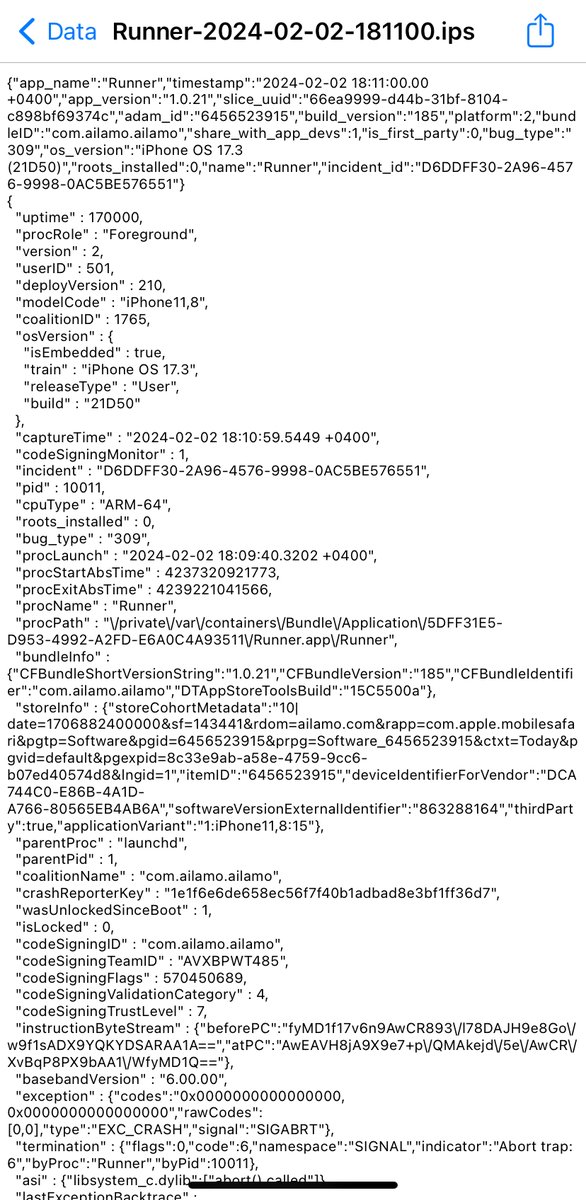 RandomiOSBugs's tweet image. .@ailamoapp .@renebystron
Crash with the ai LaMo iOS app.
randomipad.blogspot.com/2024/02/ai-lam…
Canceling out of the Google sign-in crashes the app