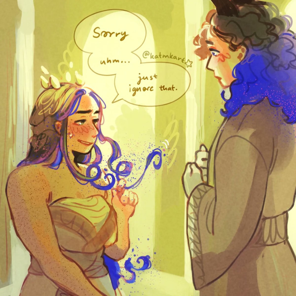 katmkart's tweet photo. Yes we're arranged to marry but you can't know I have a crush on u?? That's so embarrassing??? 
#oc #originalcharacterart https://t.co/OXBxu2nn0U
