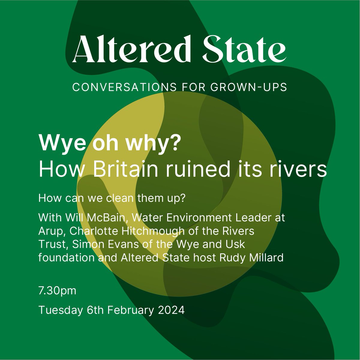 Steam coming out of your ears courtesy the #watercompanies #environmentagency & #ofwat?

We talk solutions to our #rivers crisis

Tickets headfirstbristol.co.uk/whats-on/hen-c…

#bristol #talks #green #greenfuture #britainsrivers #profiteering #alteredstate #wyeohwhy #environment #riverhealth
