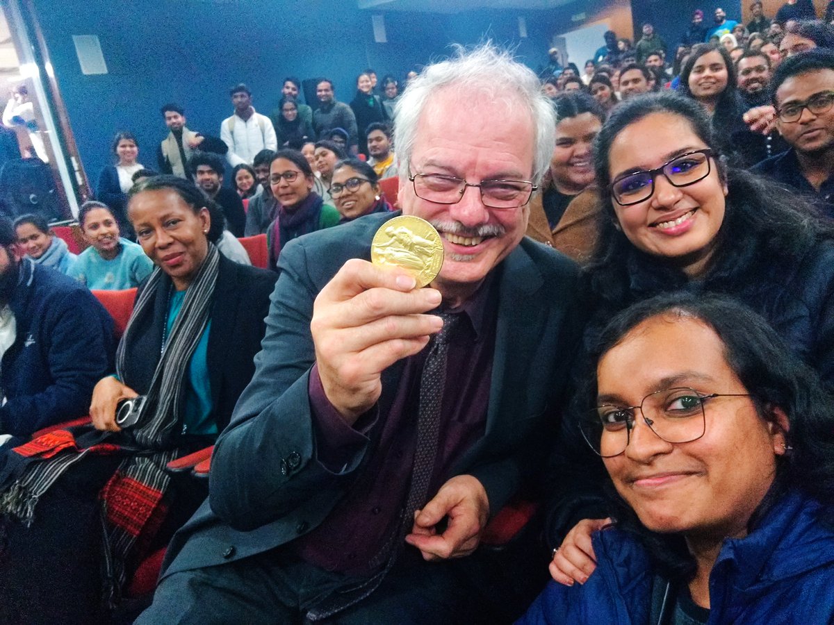 An unforgettable moment filled with vibrant energy! The selfie is a treasure, capturing the genuine joy as <a href="/MortenMeldal/">Morten Meldal</a> and <a href="/TheSaintedDoc/">Phaedria St Hilaire</a> wholeheartedly joined in with us <a href="/AasthaVatsyayan/">Aastha</a> . A memory truly worth cherishing and reliving with a smile. (2/2)
<a href="/IGIBSocial/">CSIR-IGIB</a>