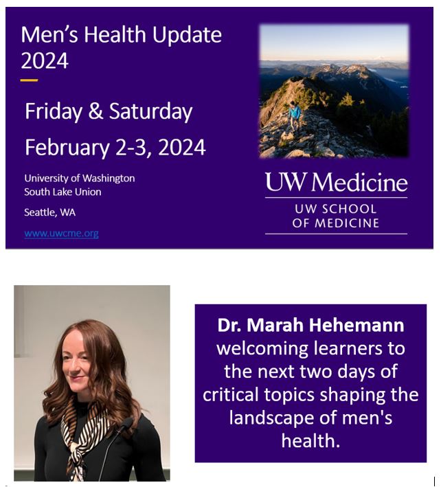 Good morning, from the Men’s Health Update 2024! Thank you, Dr. Hehemann, for welcoming us to the conference. @uwurology @uwmenshealth @UWMedicine @UW_DGIM @UWDeptMedicine @uwfm @fac_uw @MarahHehemannMD @spsutkaMD @tjwalshsea @asch