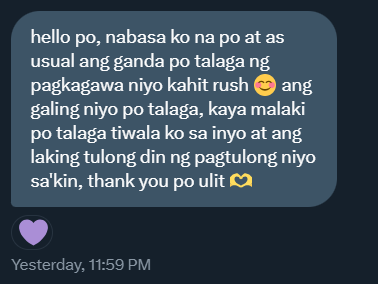 craftedbyA_C's tweet photo. been ia here pero grabe talaga magfeedback 'tong regular client ko huhu thank you so muchh!

#craftedmagically ✨ https://t.co/DKmR6R3R4e