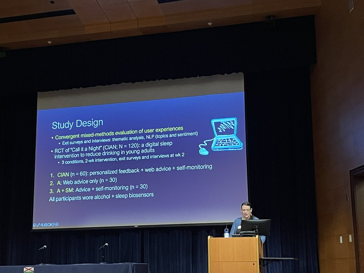 Second set of lightning talks - Generative AI &amp; NLP
First talk: Call It A Night: Leveraging Natural Language Processing to Evaluate User Experiences with a Digital Sleep Intervention to Reduce Drinking. Frances Griffith #YaleBIDS_AIIM <a href="/YaleMed/">Yale School of Medicine</a> <a href="/Yale/">Yale University</a>