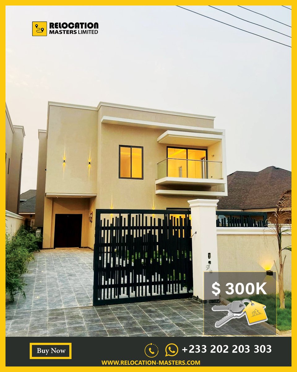 Relocation_gh's tweet image. Newly Built 4bedrooms Detached House With Boys’ Quarters In East Legon Hills For Sale

FEATURES
– 4 bedrooms
– 5 baths
– 1 guest toilet
– 1 room BQ
– Family Area
– Many more
Location📷: EAST LEGON HILLS
Price 📷 : $300k
tinyurl.com/24fx4ns6 
#realestateinvestment #TheNewForce