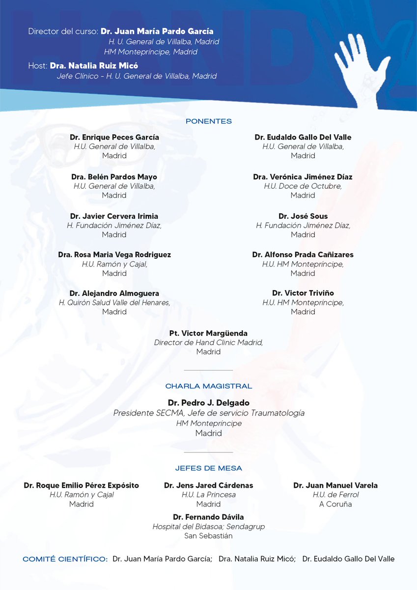 Medartis (@medartis_global) on Twitter photo The #2 edition of the #HandAidMadrid course is fast approaching. Join our course with the topic: Hand Surgery - Aplicada al día. The program is now available⤵️. Don't miss the opportunity and register today at handaidcourse@gmail.com.
#orthotwitter #Madrid The #2 edition of the #HandAidMadrid course is fast approaching. Join our course with the topic: Hand Surgery - Aplicada al día. The program is now available⤵️. Don't miss the opportunity and register today at handaidcourse@gmail.com.
#orthotwitter #Madrid