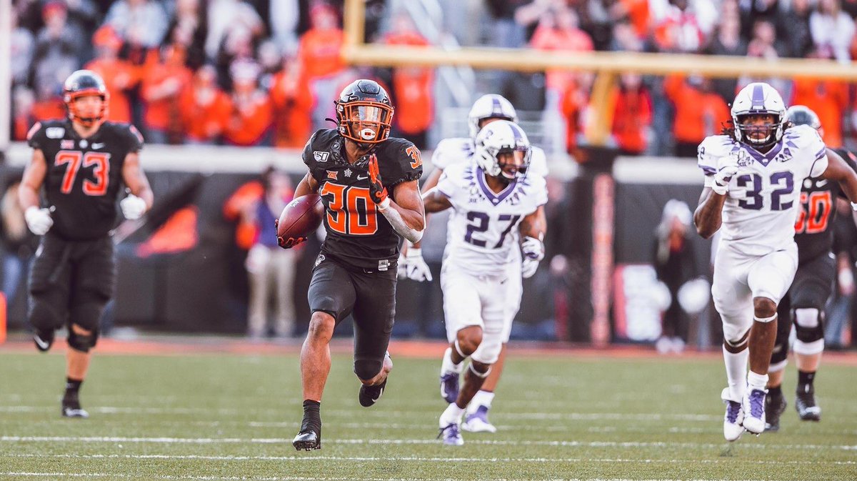 DeegSports's tweet photo. Chuba Hubbard in 2019 was the last 2,000 yard rusher in CFB.

Who will be the next 2,000 yard rusher? https://t.co/VUOT28kpAm