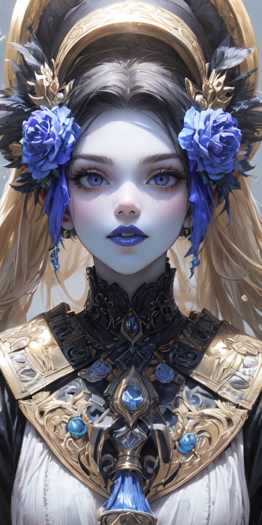 foxify_art's tweet photo. Blue lipstick 
#foxify #foxifyart #aiart #aiartwork #AIgirl #Blueface #bluelipstick https://t.co/RznQYaJg24