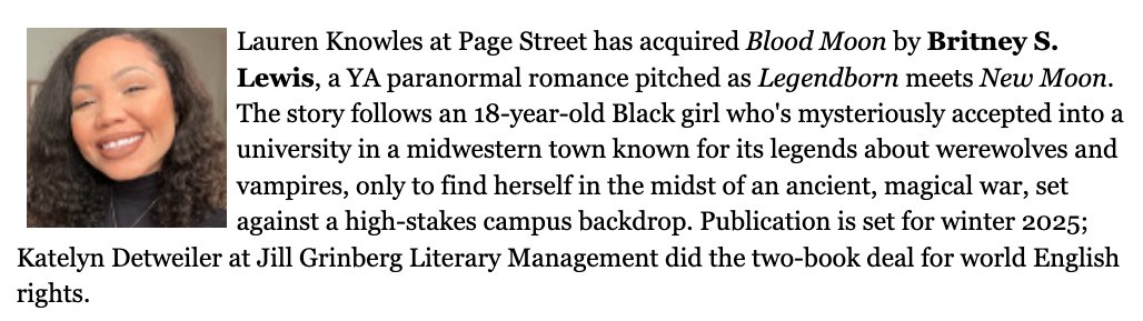 britneyslewis's tweet photo. Happy Black History Month!

I'm excited to announce BLOOD MOON, the 1st book in a high-stakes fantasy romance series about a Black college student who finds herself caught in the midst of a magical war between Werewolves &amp; Vampires &amp; in an enemies to lovers romance w/ one of them https://t.co/YgT5Jdfvjt