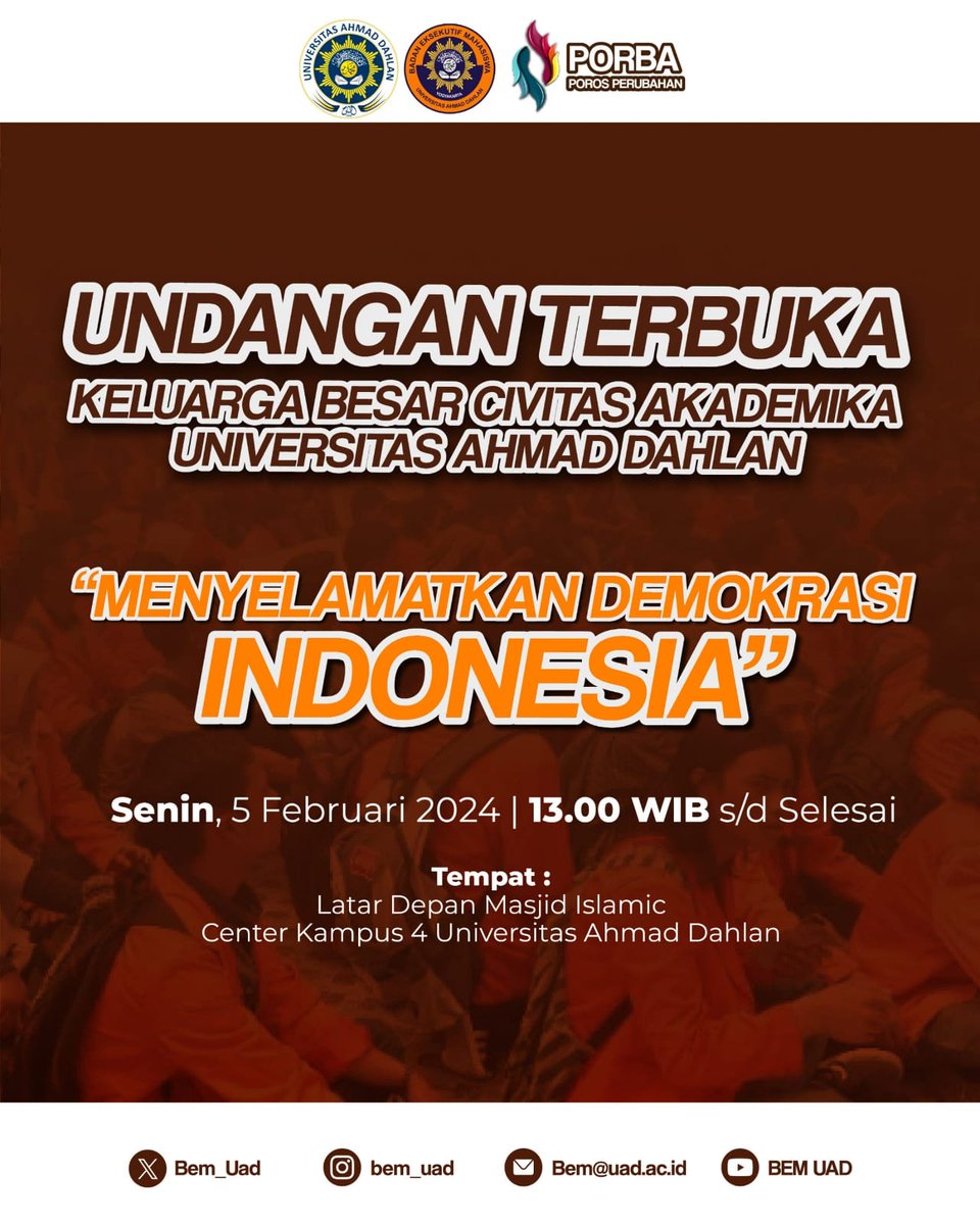 NrYusep's tweet photo. Beberapa Kampus bergerak menyampaikan kritik kepada Presiden Joko Widodo yang dinilai berpihak dan tidak netral dalam Pilpres 2024
#KampusBergerak
#RakyatMakinMuak

@aniesbaswedan
@cakimiNOW https://t.co/WylnkcCdXl