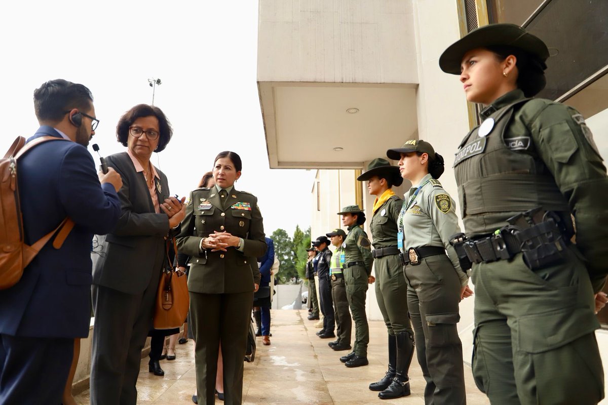 StateGWI's tweet photo. For the WPS agenda to be meaningful it has to address human security overall, which much include addressing GBV.  Impressed by the number of women in the Colombian @PoliciaColombia force and their efforts to reduce GBV. https://t.co/95azW6lLhd