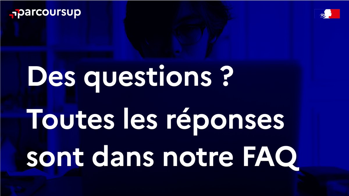 🗓️ Depuis le 17 janvier vous pouvez vous inscrire et formuler vos vœux sur #Parcoursup.

🔎 Pour vous accompagner dans cette étape n'hésitez pas à consulter notre FAQ !

➡️parcoursup.gouv.fr/faq