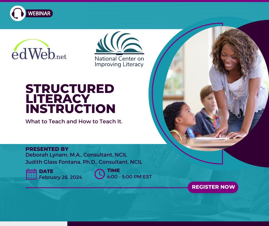 Join NCIL, in partnership with <a href="/edwebnet/">edWeb.net</a> for this webinar on Structured Literacy Instruction. Find out more about it and register: home.edweb.net/webinar/litera…